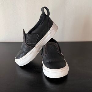 Vans Kids Black Slip-On Sneakers